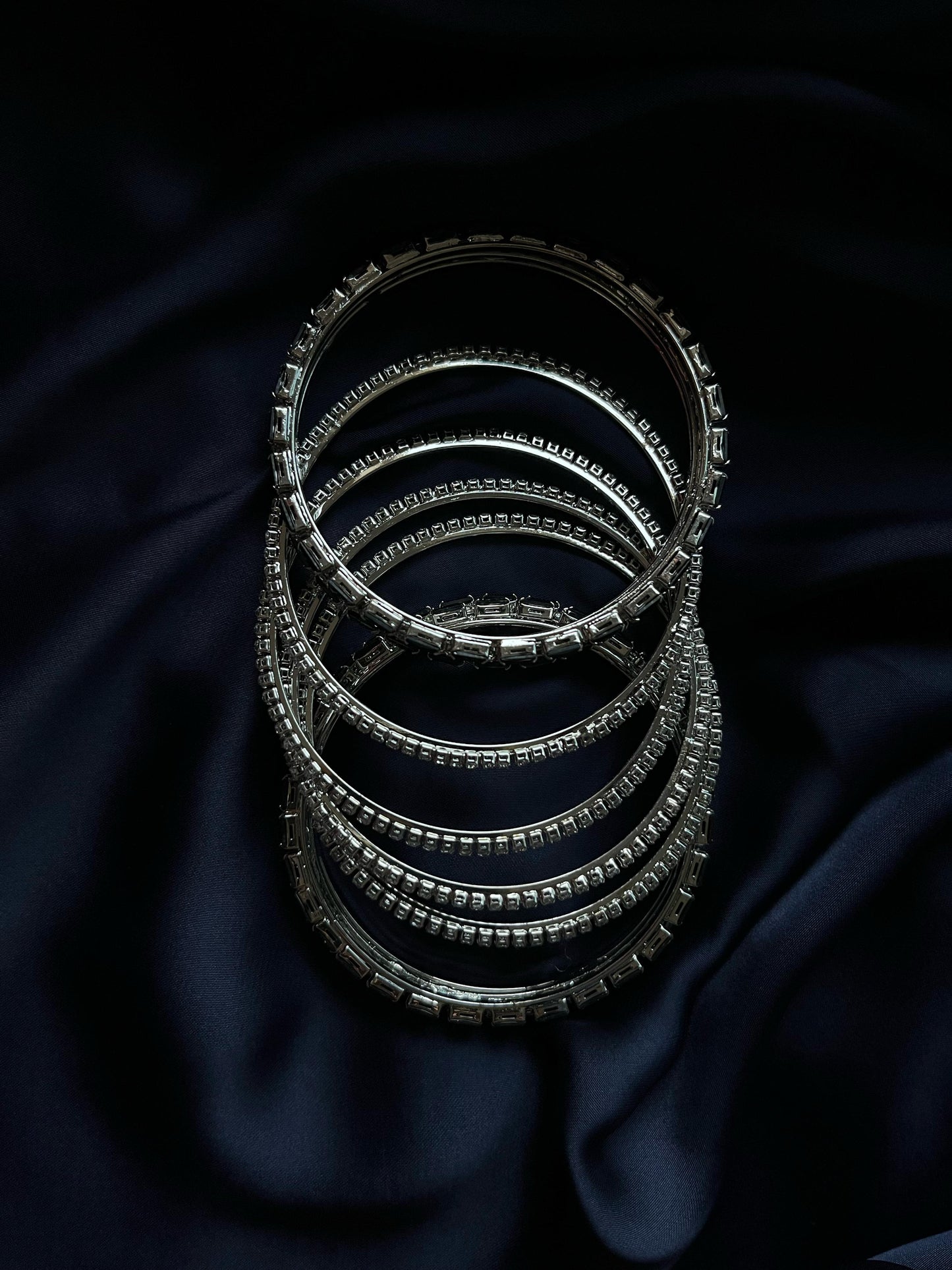 Black & White Stone Bangles – Set of 10