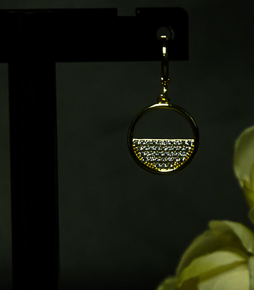 Golden Round Earring