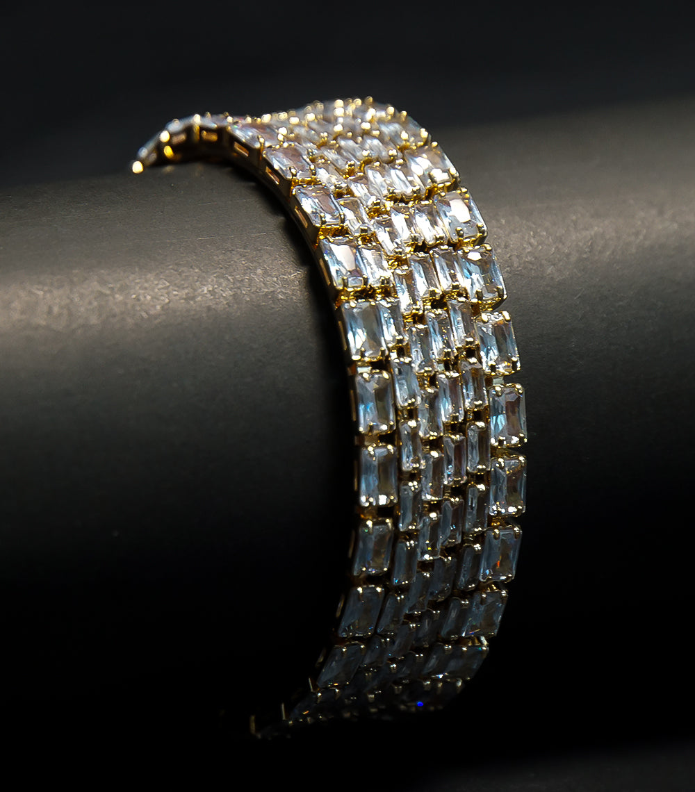 Crystal White Stone Bangles