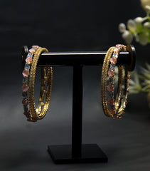 Light Pink Crystal Bangles – 6-Piece Set