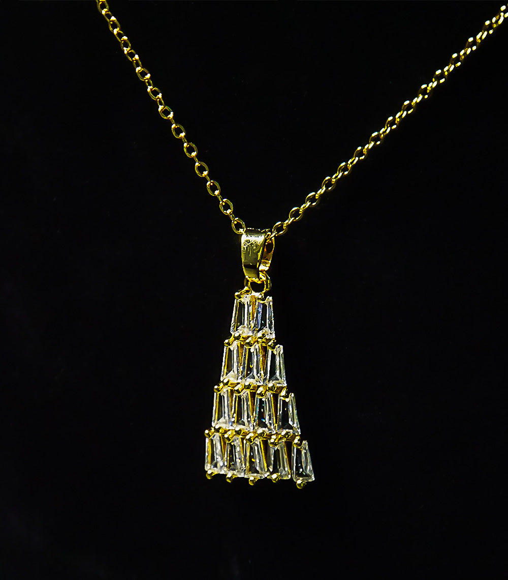 Golden Lightweight Metal Jewellery Set