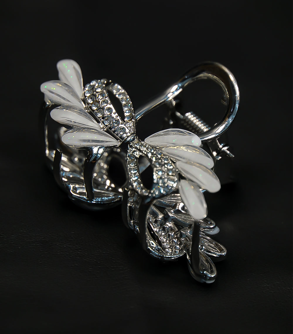 Golden Hair Catcher with White Stones