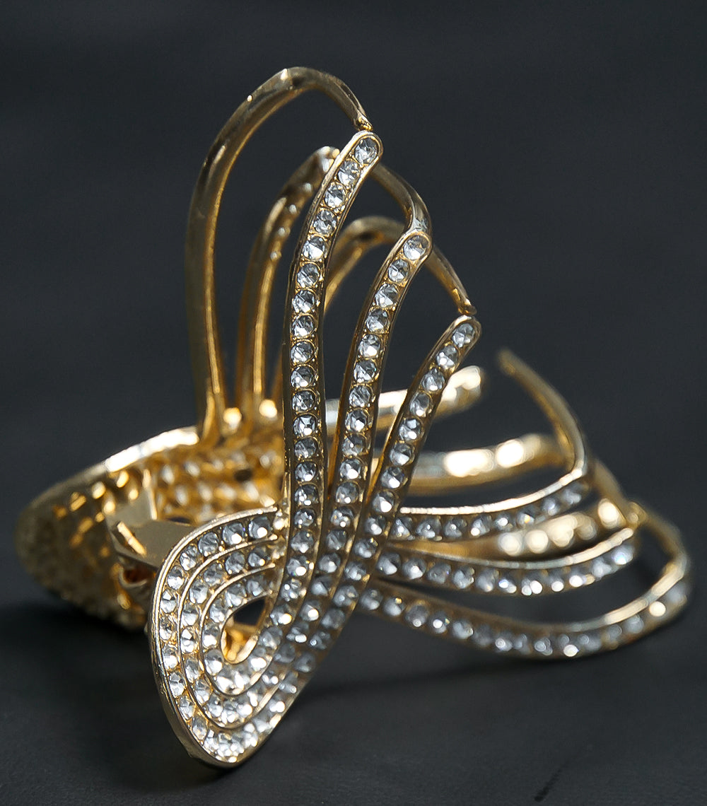 Golden Catcher with Silver Stones