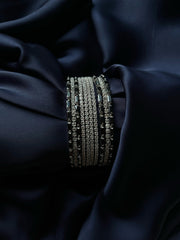 Black & White Stone Bangles – Set of 10