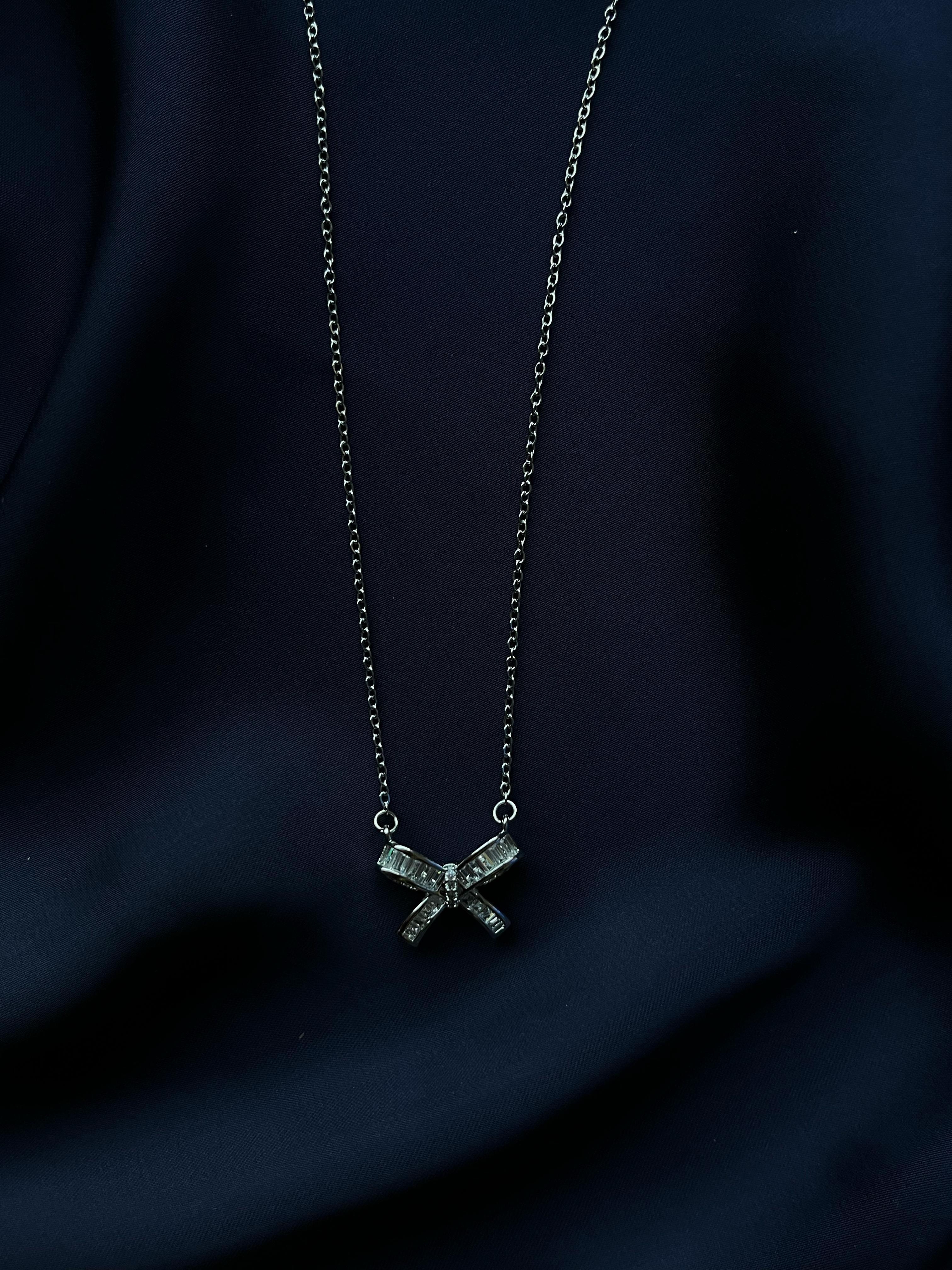 Silver Bow Pendant