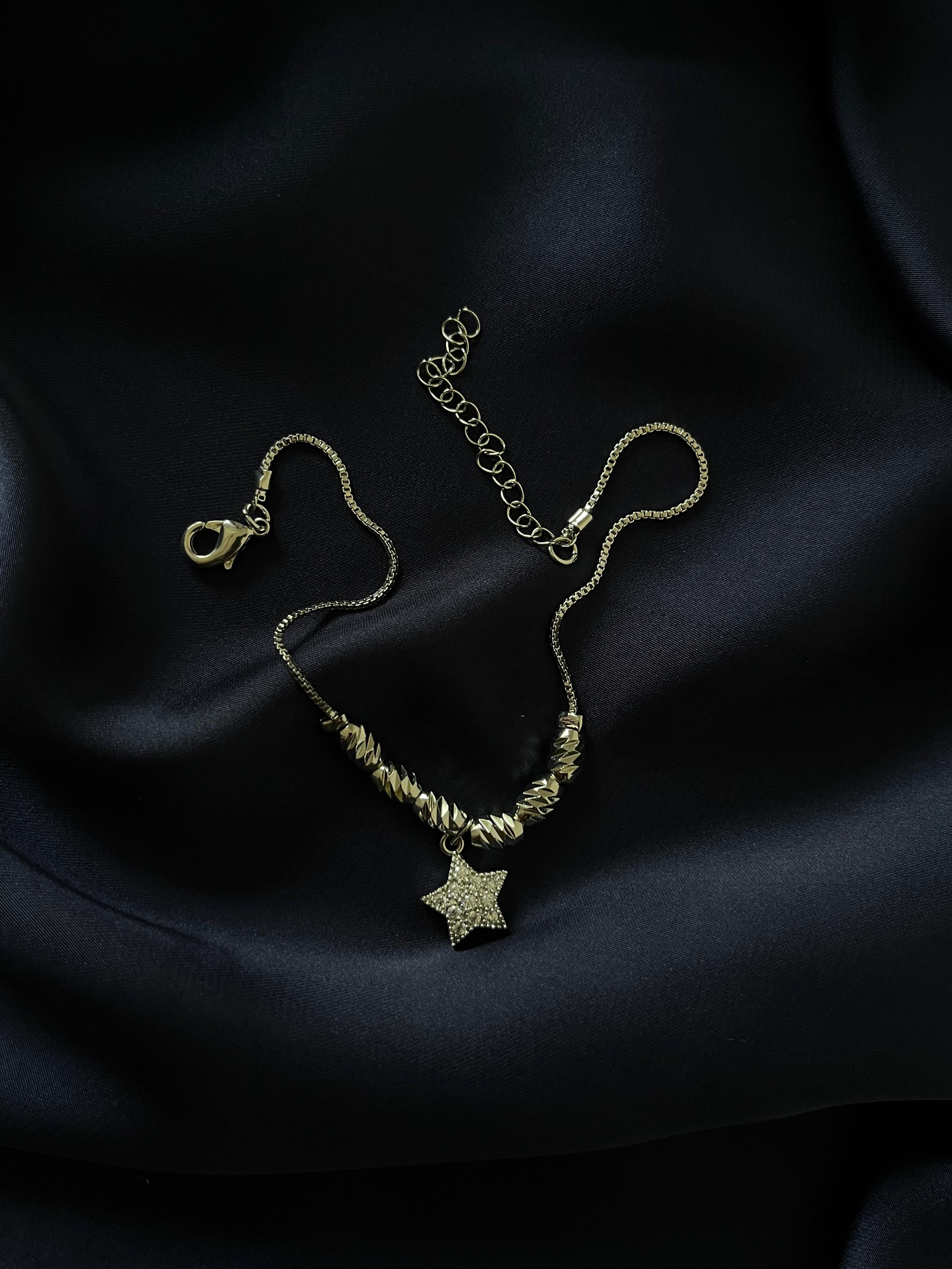 Silver Stone Anklets