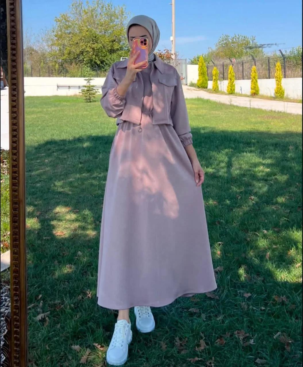 TGS Winter Charm 2- Piece Frock With Fleece jacket