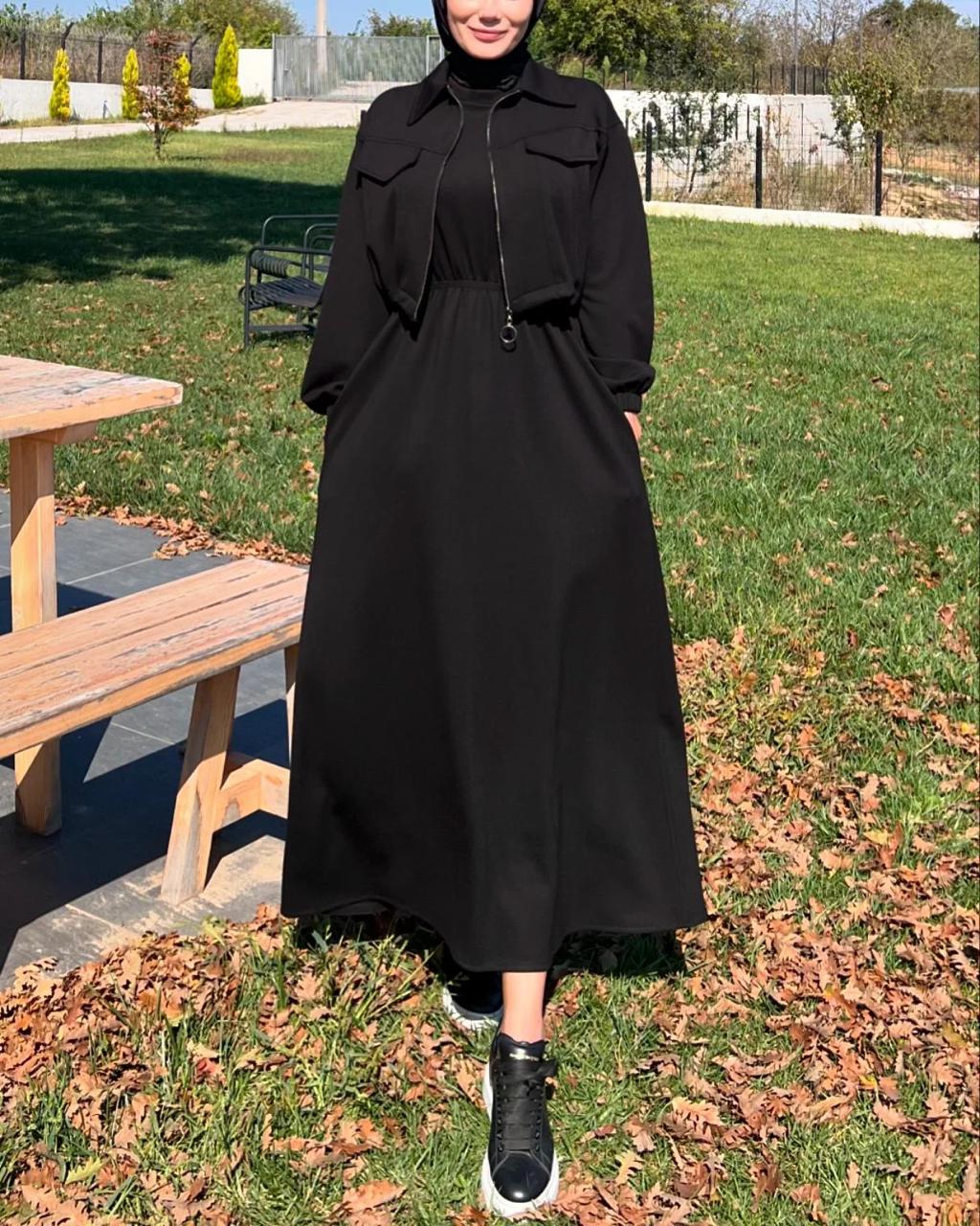 TGS Winter Charm 2- Piece Frock With Fleece jacket