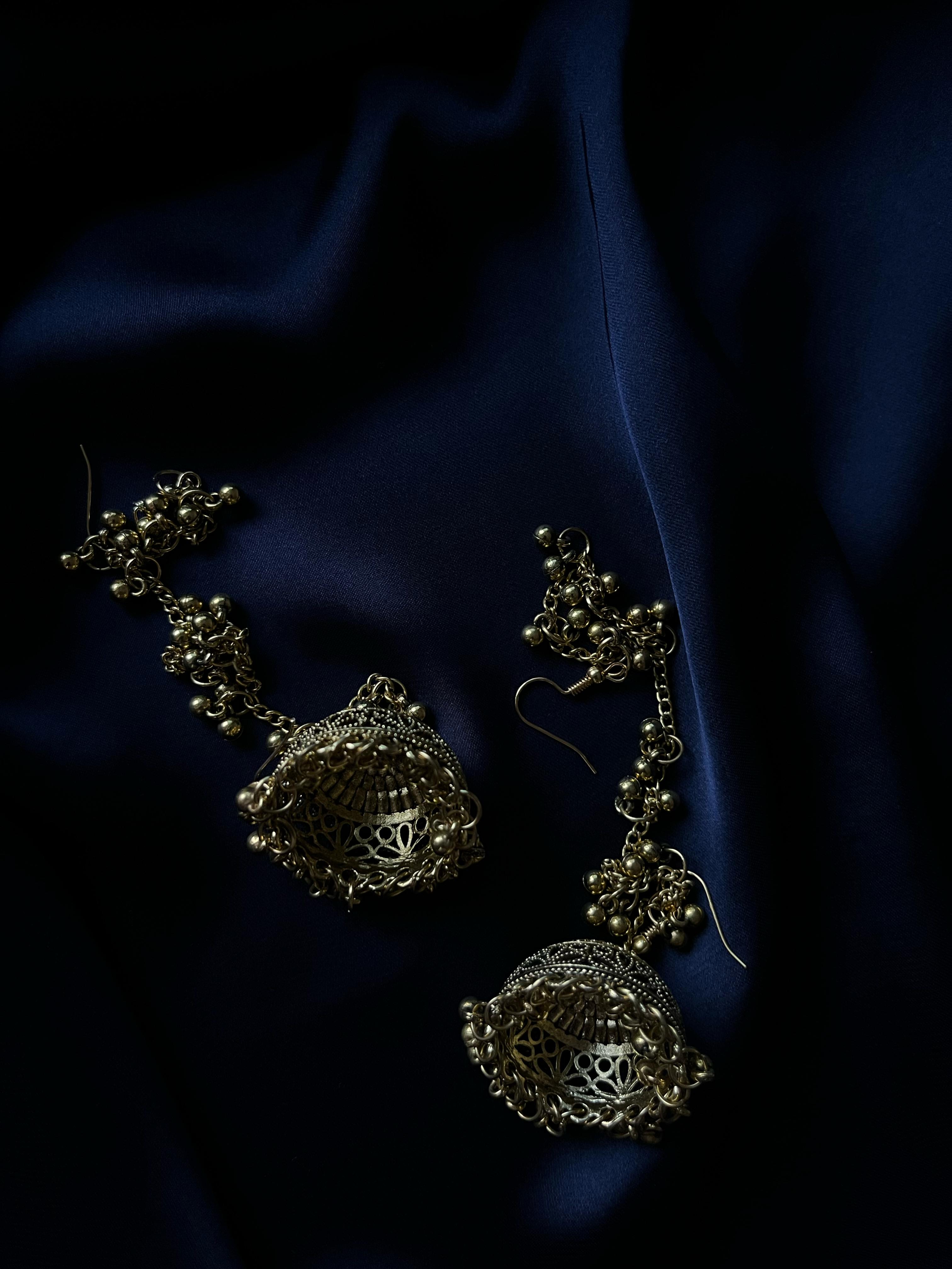 Golden Jhumka with Sahary